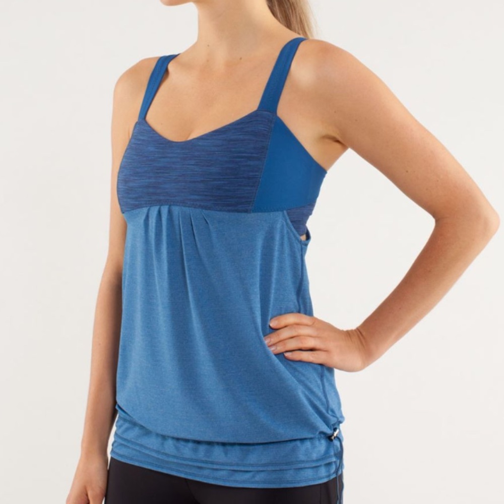 Lululemon Run: Back On Track Tank Sz 8 Limitless Blue/Wee Are From Space